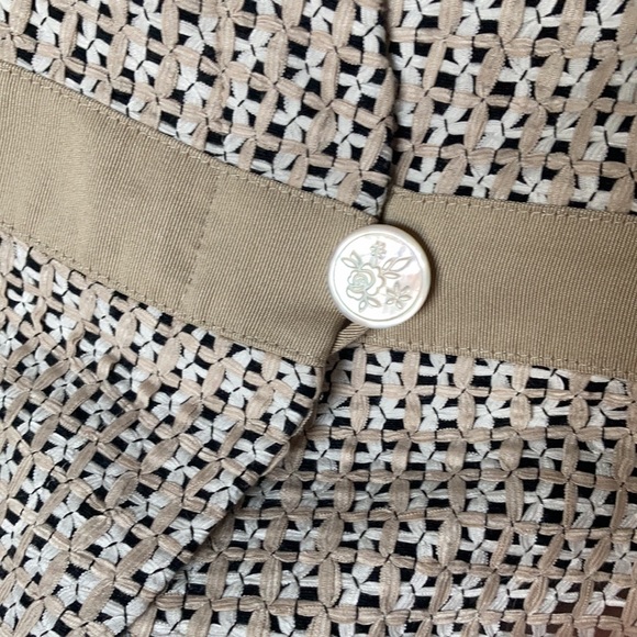 Armani Collezioni Ribbon Weave SS Jacket Sz L/12 - Picture 6 of 10